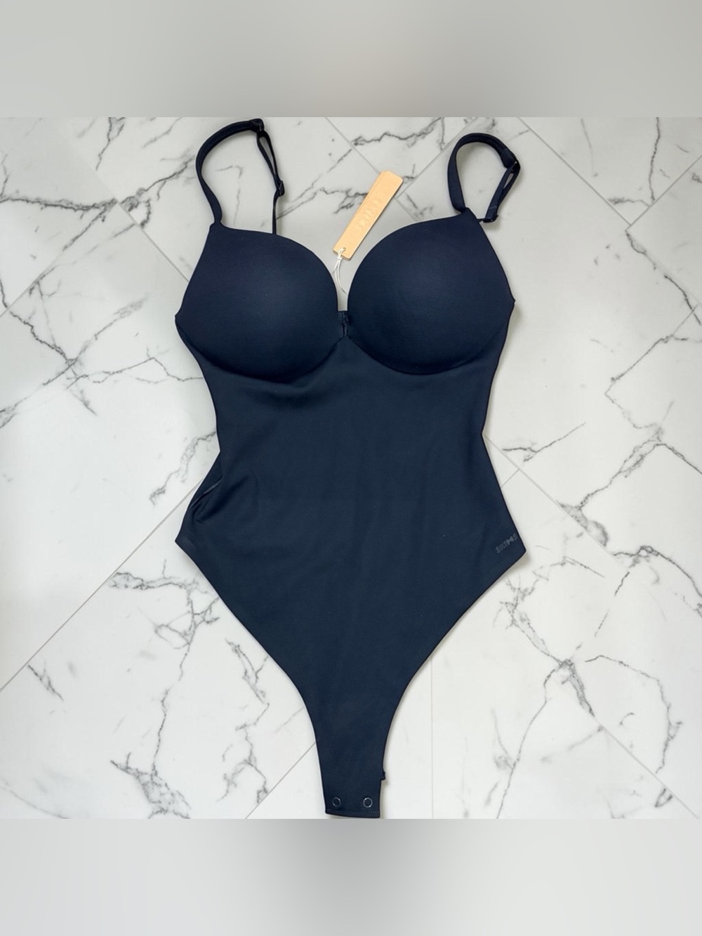 Skims NWT Ultimate Body Push Up Thong Bodysuit in Onyx XS